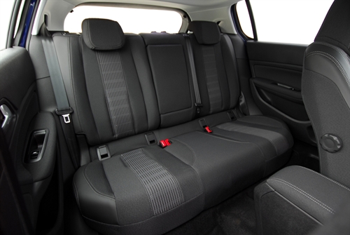 A clean and tidy car interior, backseat